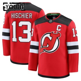 New Jersey Devils tröja Fanatics Premium Nico Hischier 2024-25 Röd Hemma - NHL Tröjor Barn
